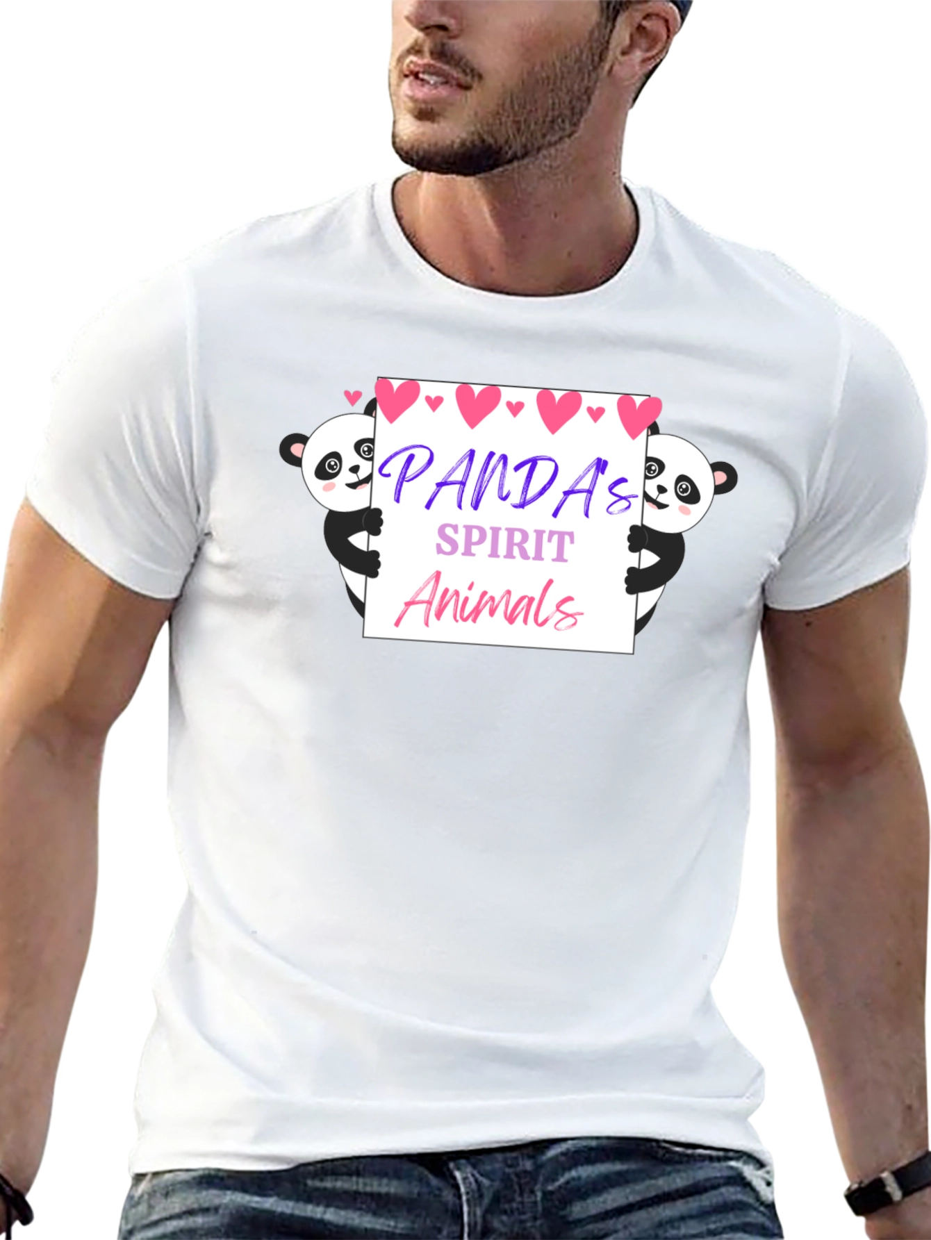 Panda Spirit Animals Graphic T-Shirt