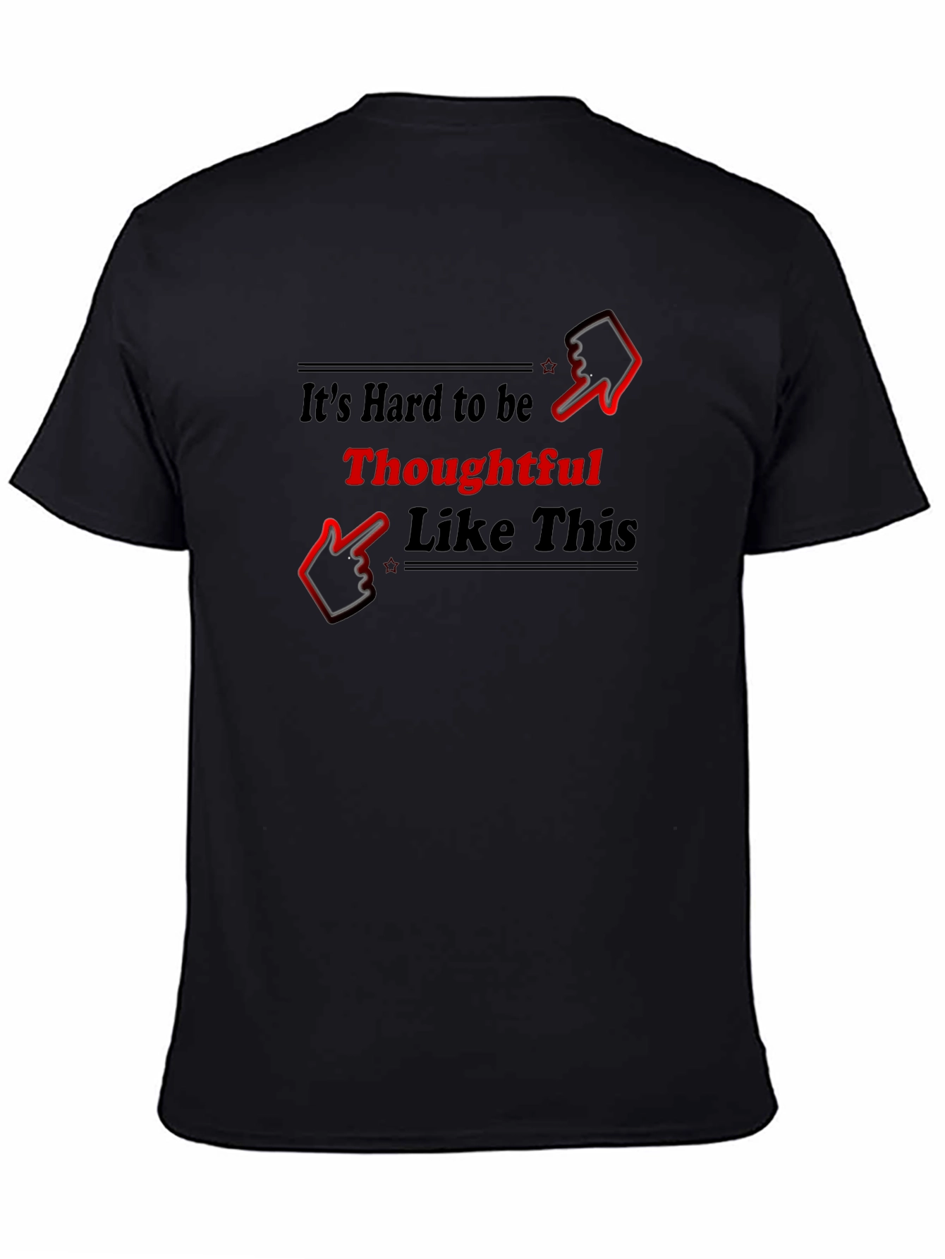 Thoughtful Graphic T-Shirt - Black
