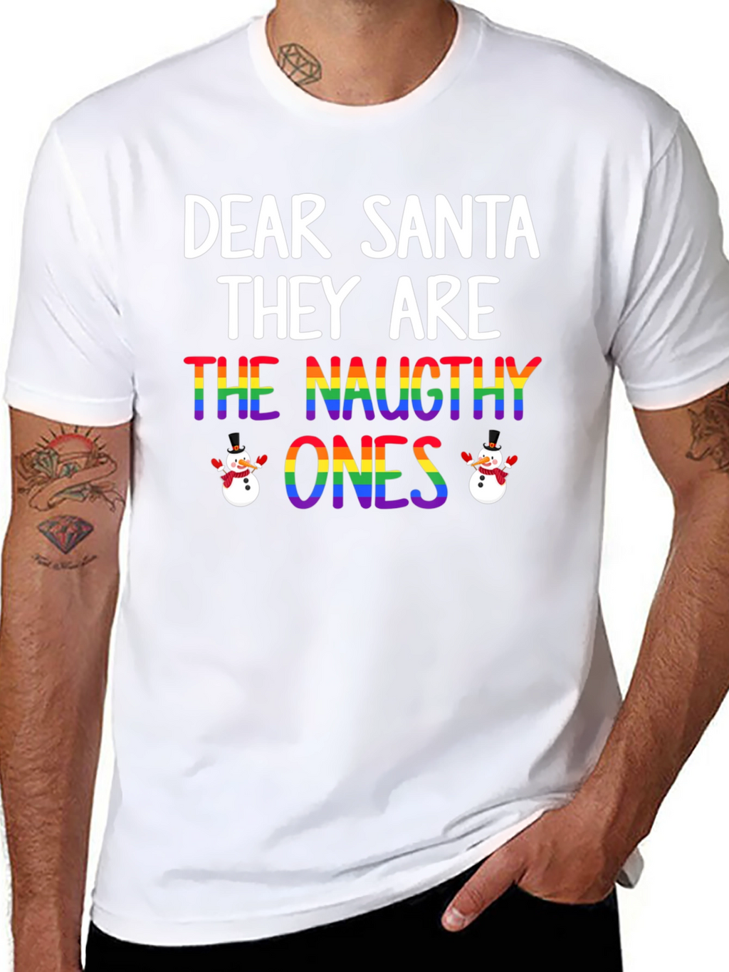 Dear Santa Naughty Ones Christmas T-Shirt