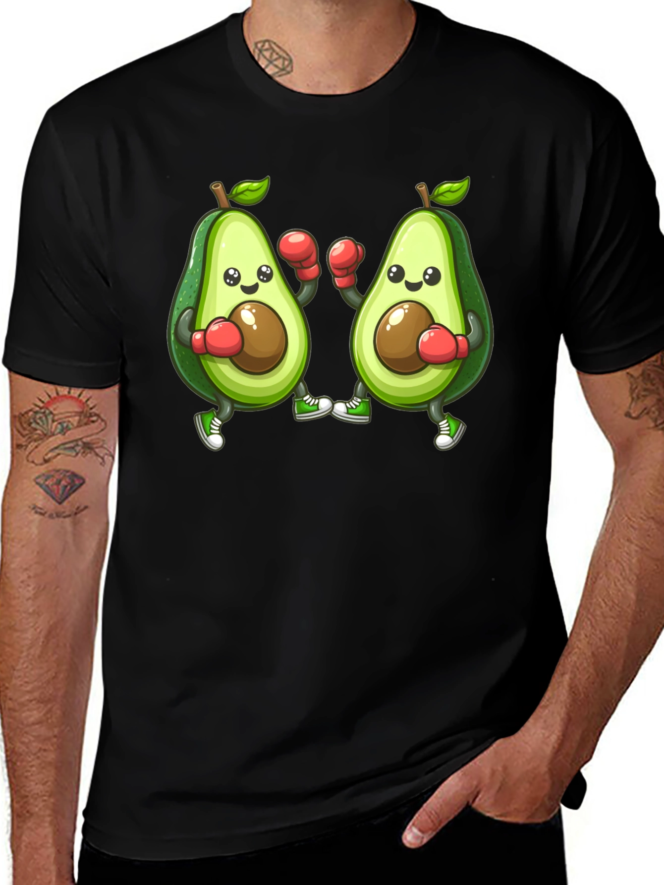 Avocado Boxing Black T-Shirt