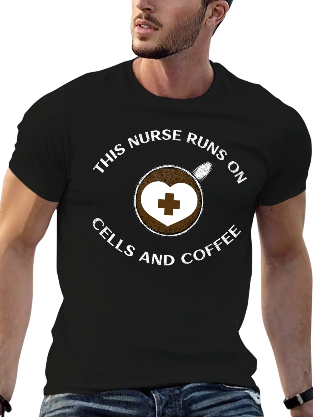 Nurse Coffee T-Shirt - Runs on Cells and Coffee