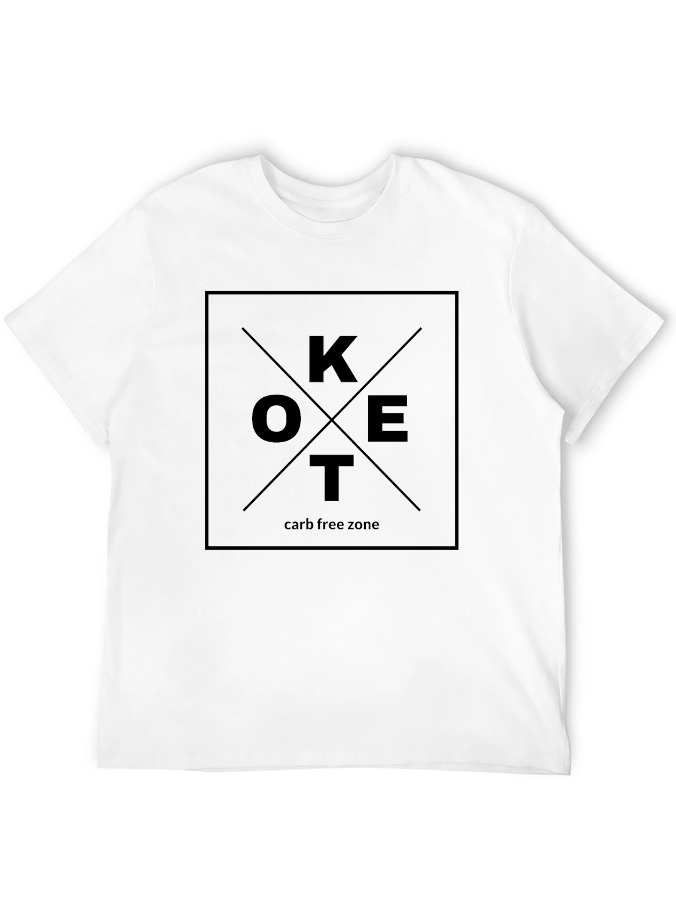KETO Carb Free Zone Black Graphic T-Shirt