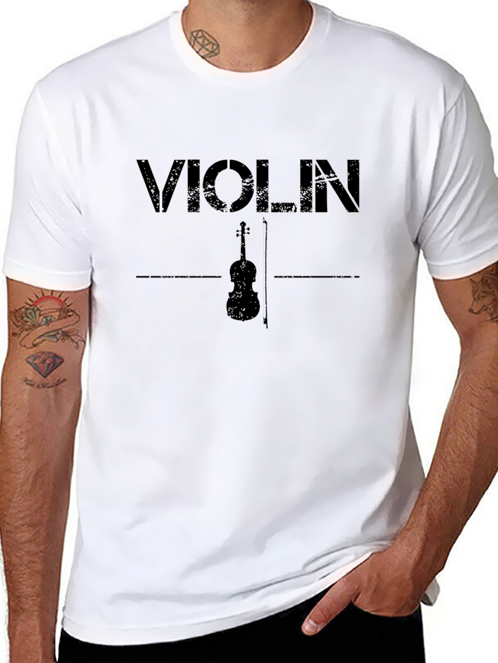 Violin Graphic T-Shirt - Musician Apparel