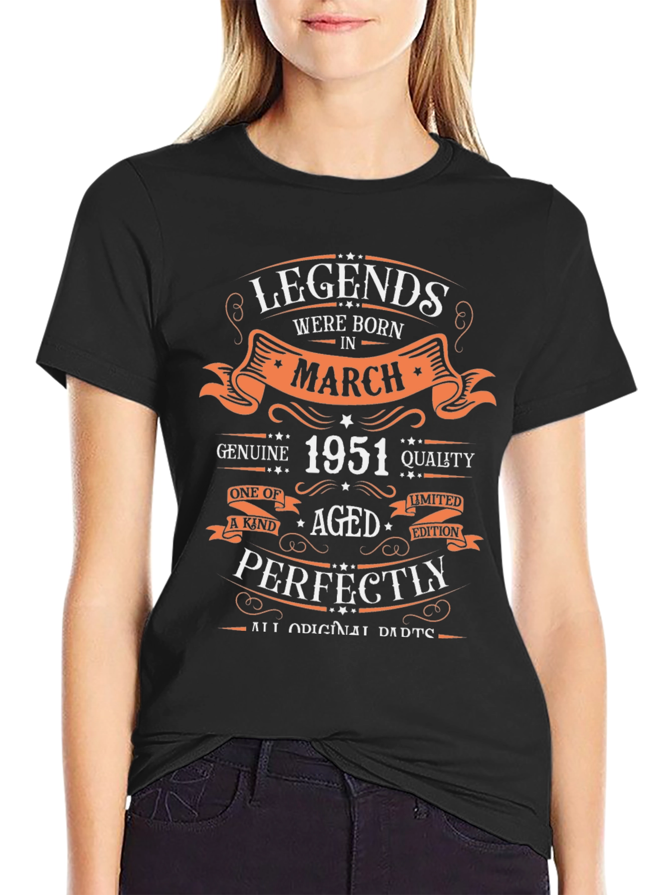 Legends Born in March 1951 Graphic T-Shirt