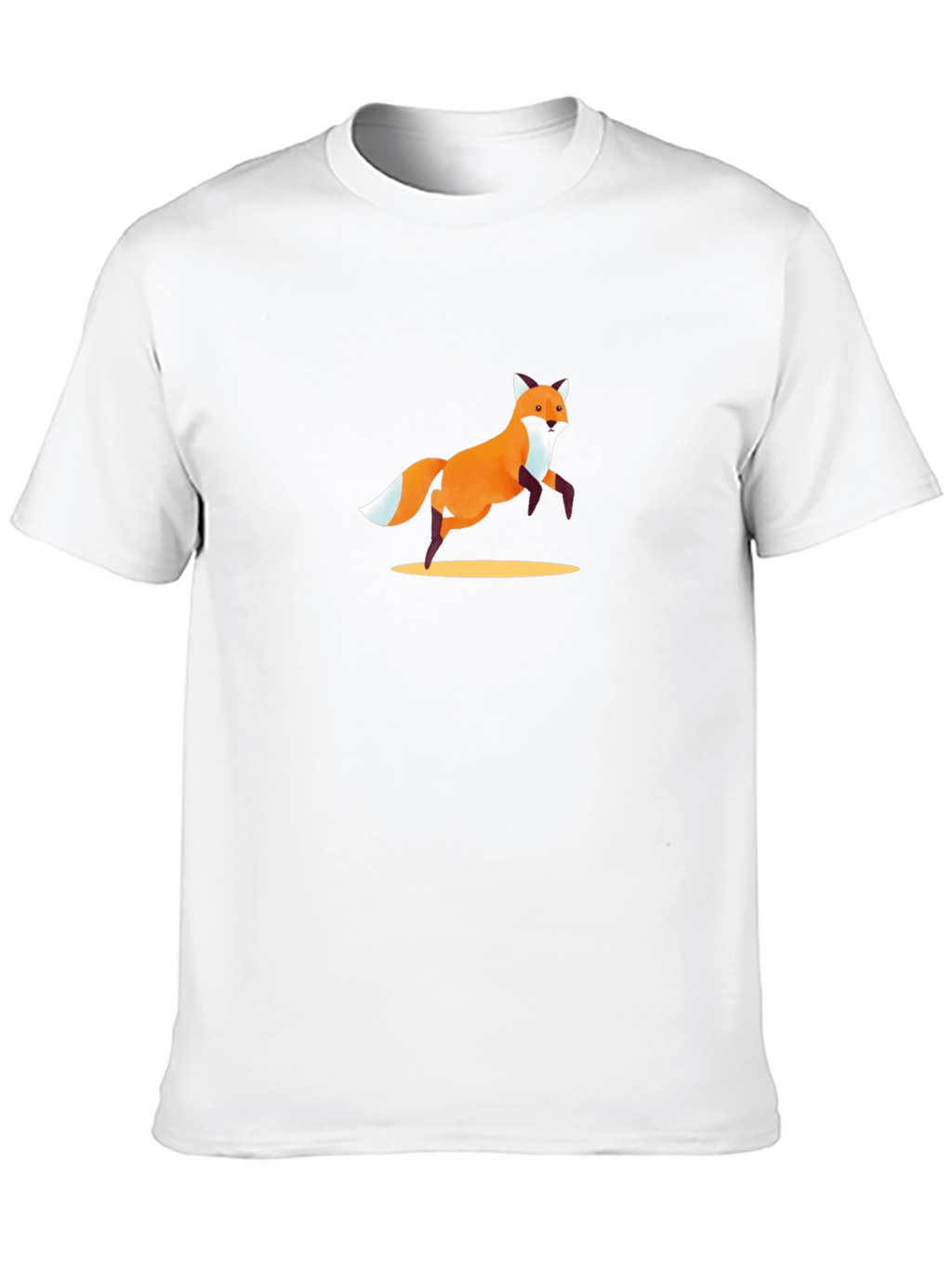 Fox Graphic Tee - Black Cotton Casual T-Shirt