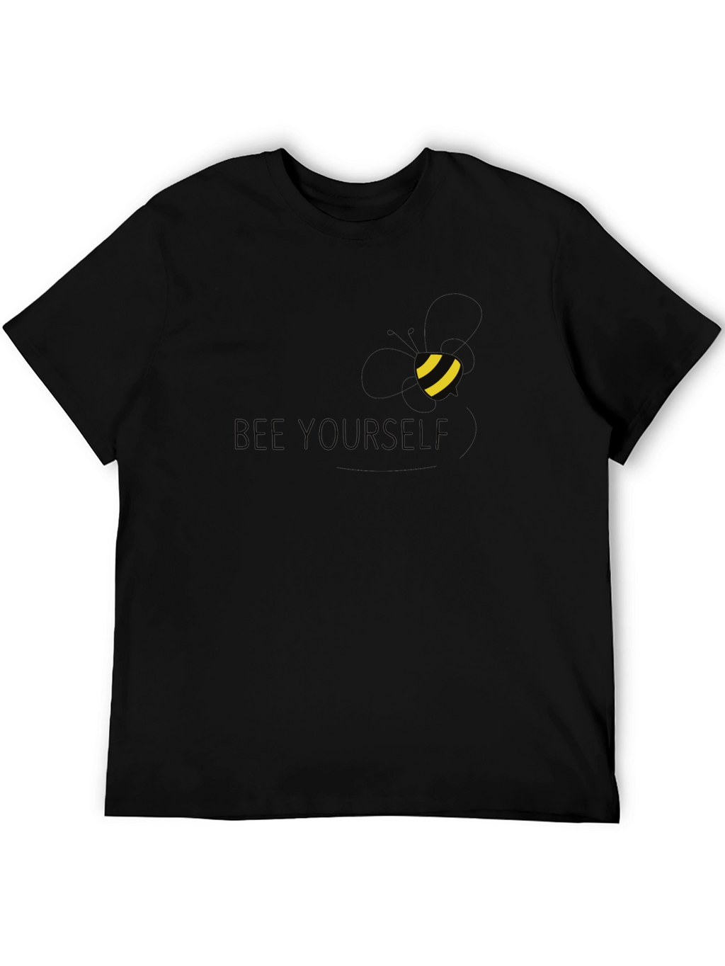Bee Yourself Black T-Shirt - Stylish Comfortable Fit