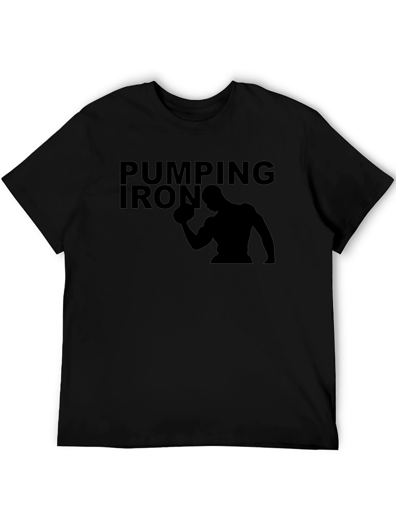 Pumping Iron Black T-Shirt - Gym Workout Apparel