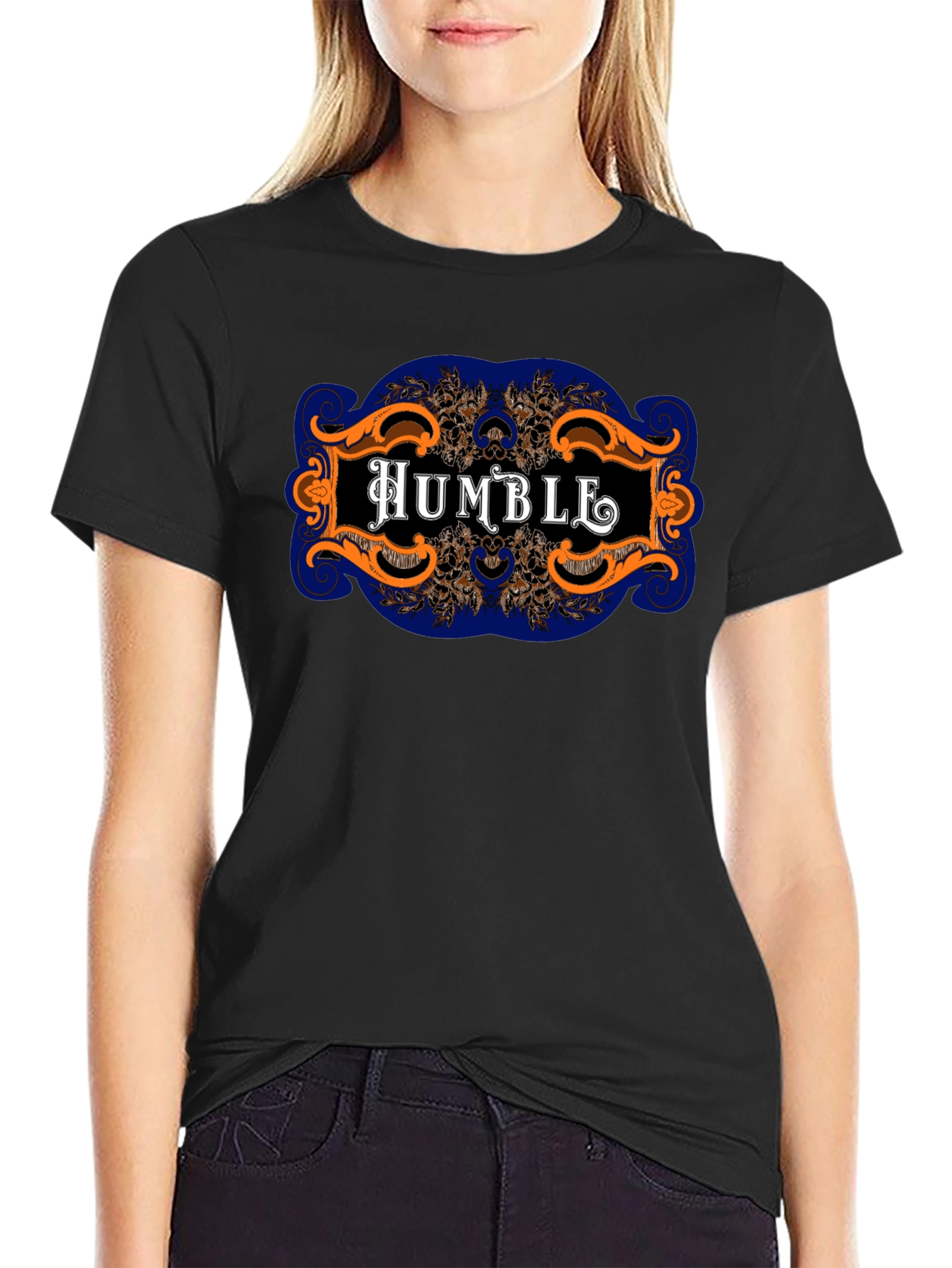 Humble Graphic Print Black Tee