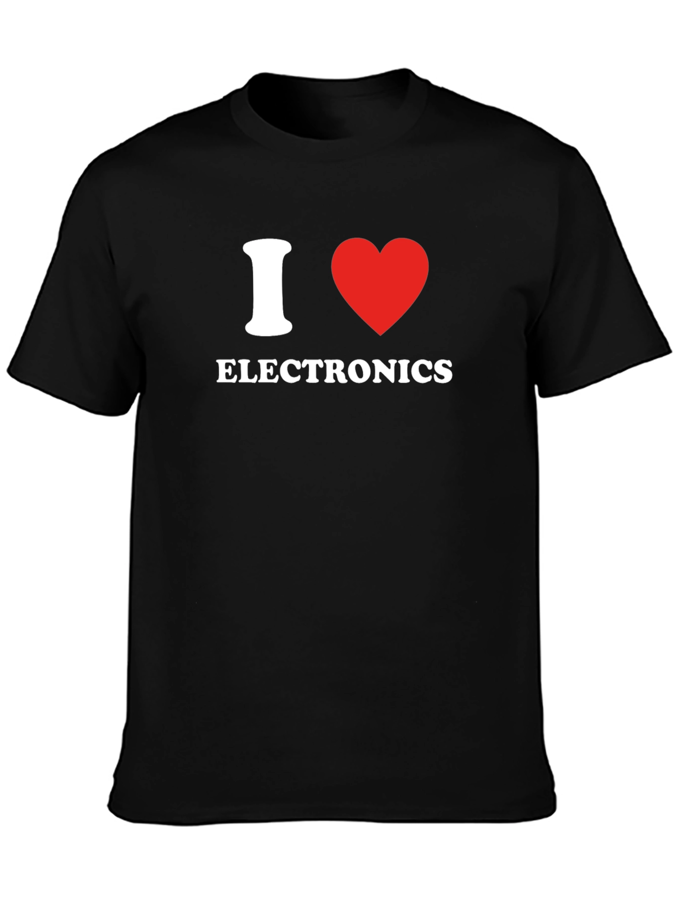 I Love Electronics Black T-Shirt
