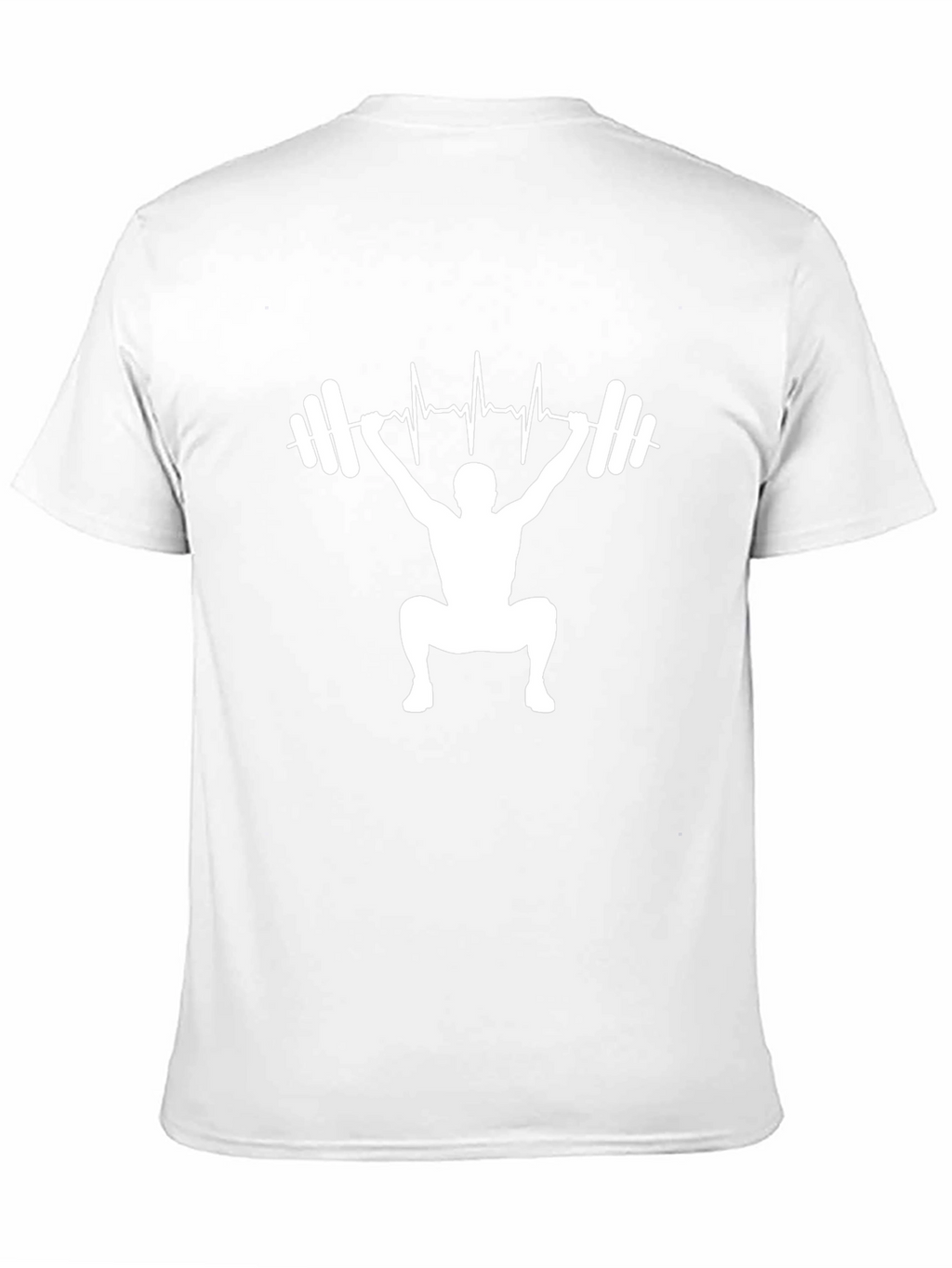 Weightlifting Heartbeat Mens T-Shirt - Black