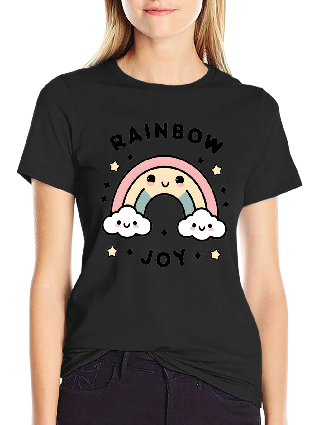 Rainbow Joy Graphic Tee - Cute Kawaii Style