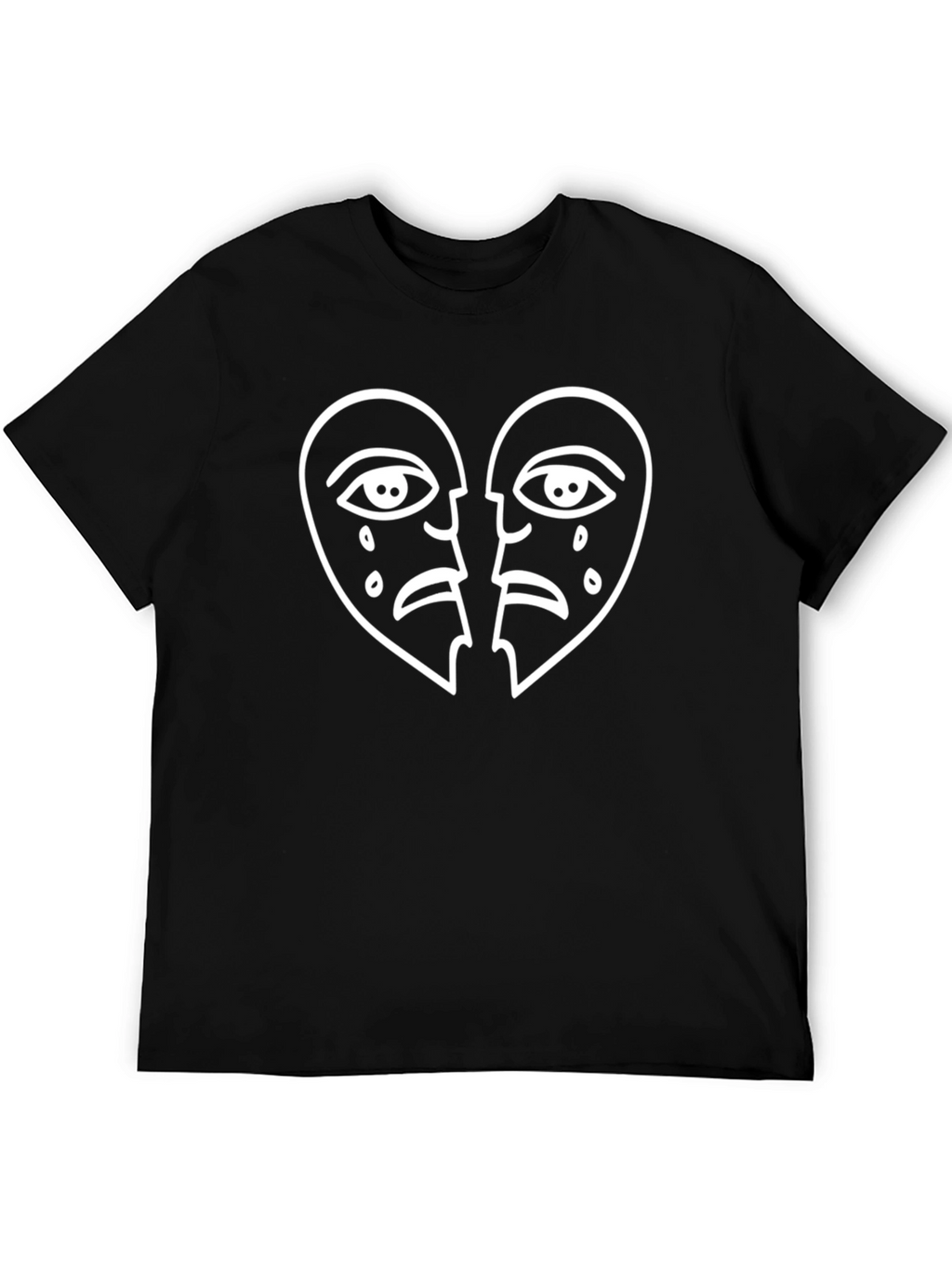 Broken Heart Faces Graphic T-Shirt