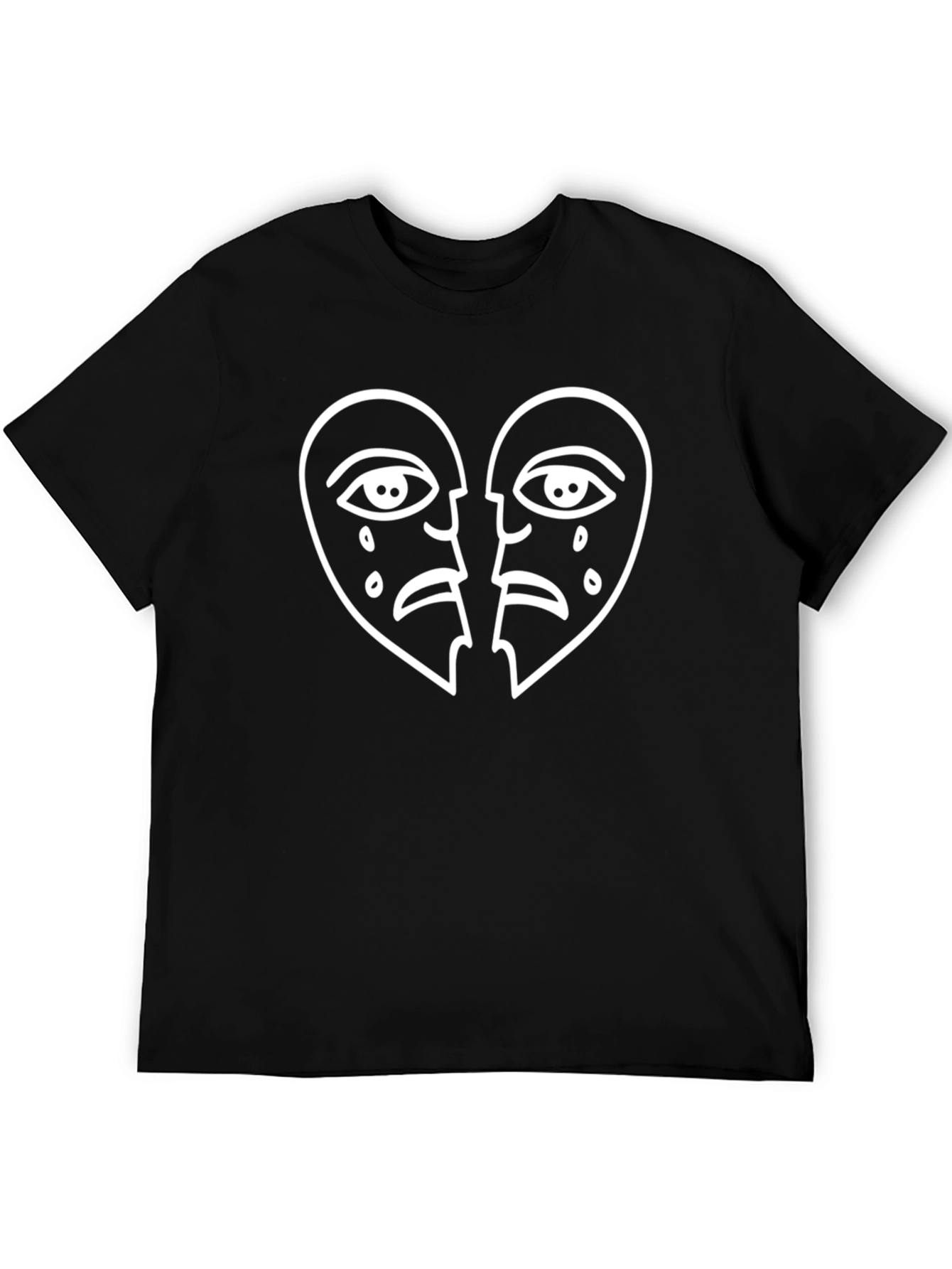 Broken Heart Faces Graphic T-Shirt