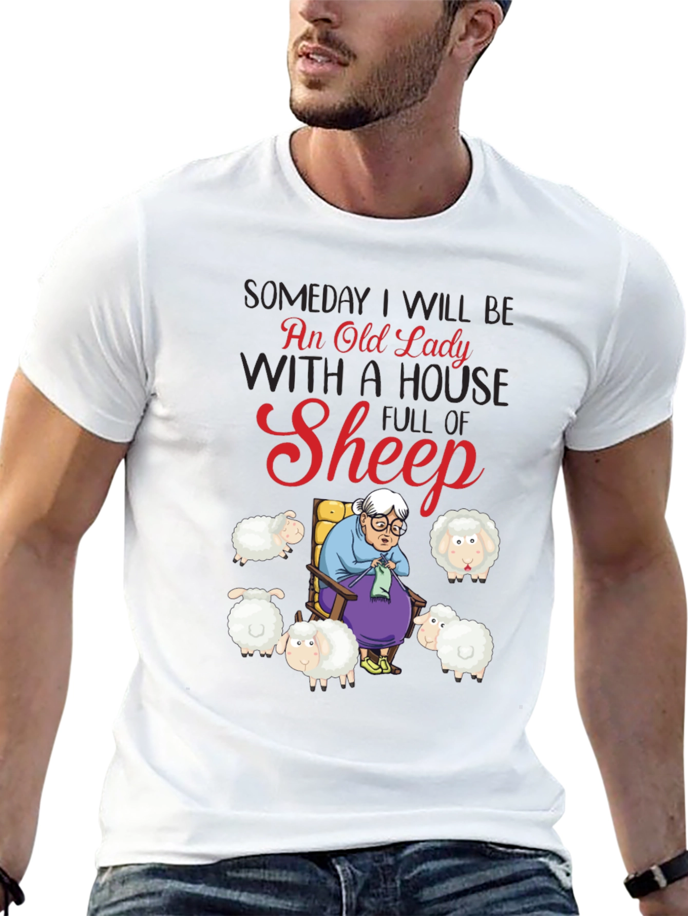 Old Lady Sheep T-Shirt