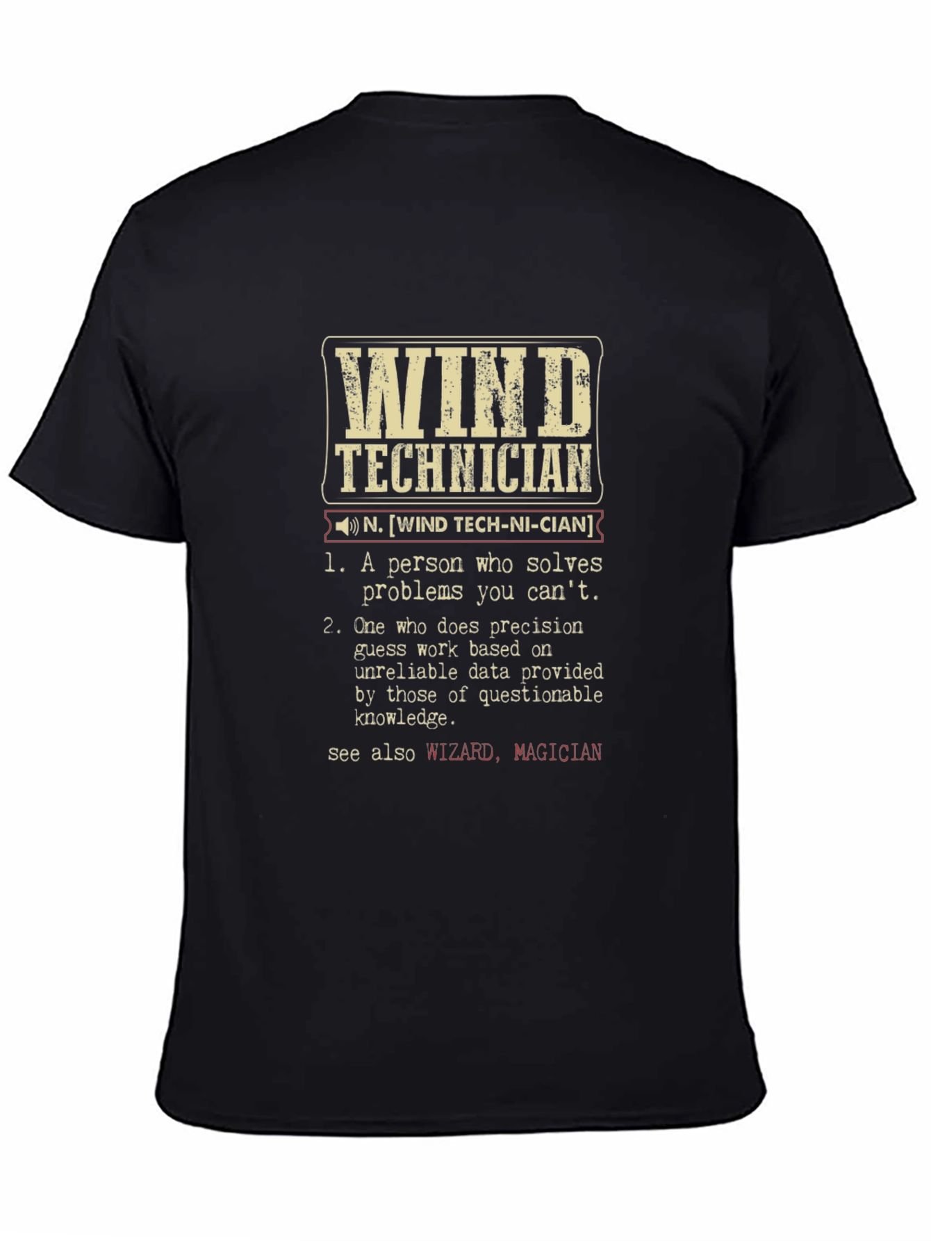 Wind Technician Definition Graphic T-Shirt