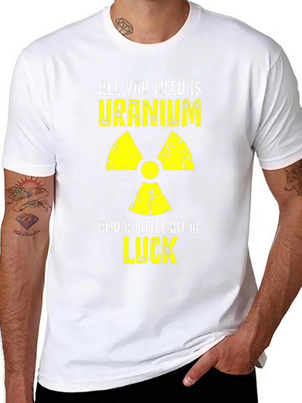 Uranium & Luck Graphic Tee - Funny Nuclear T-Shirt