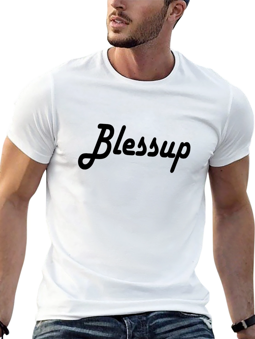 Blessup Black T-Shirt - Casual Comfort