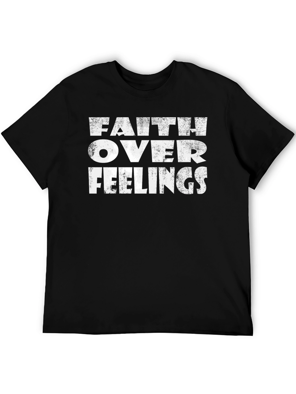 Faith Over Feelings Graphic Tee - Black