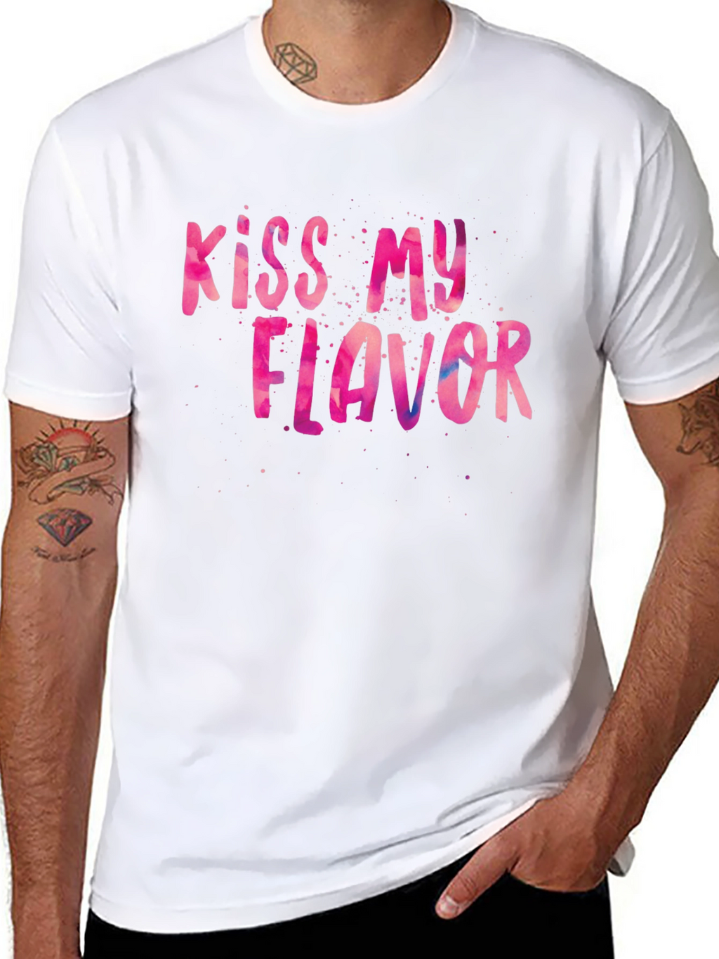 Kiss My Flavor Graphic Tee - Black