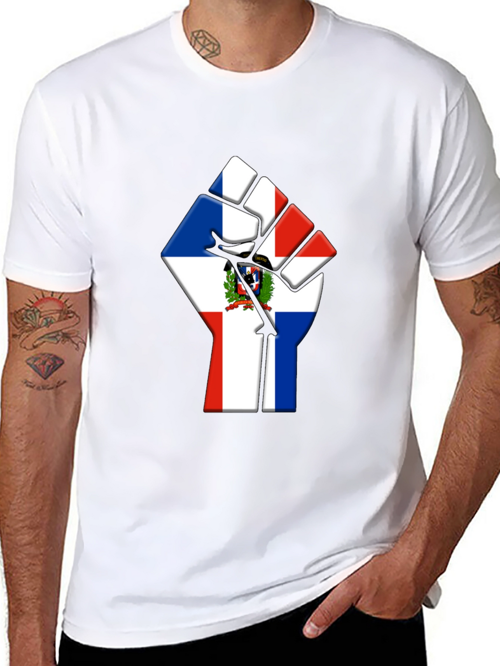 Dominican Republic Flag Fist T-Shirt