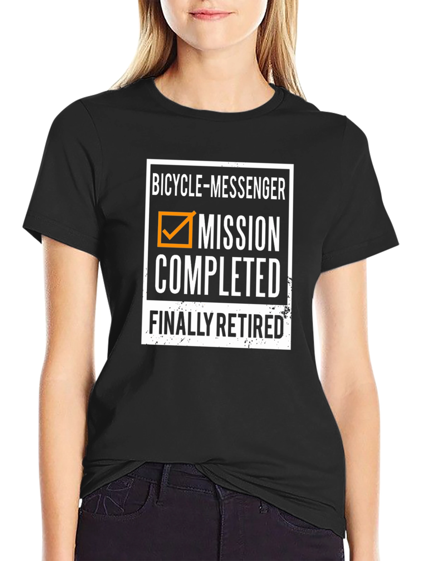 Bicycle Messenger Mission Completed Retired T-Shirt