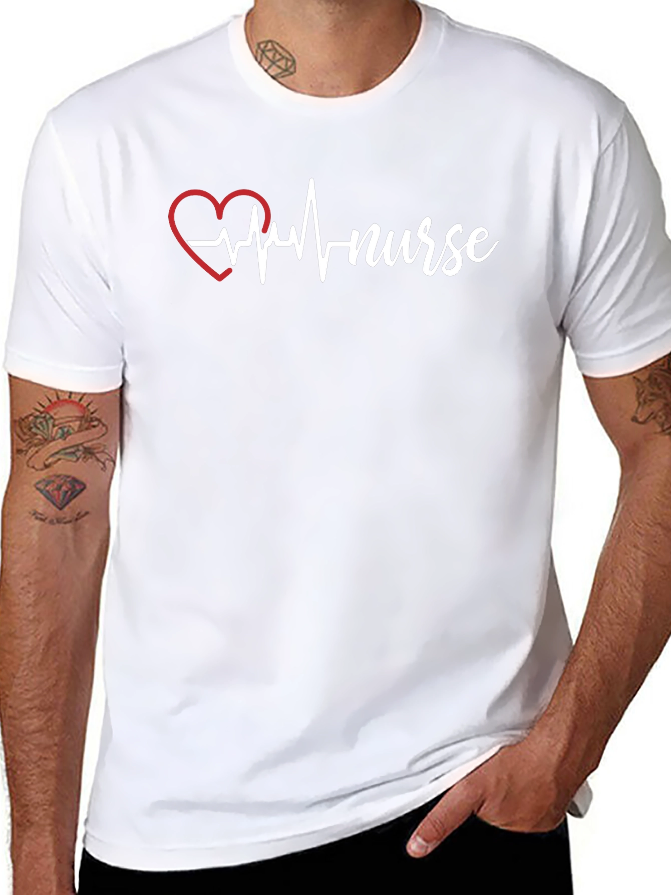 Nurse Heartbeat T-Shirt - Black