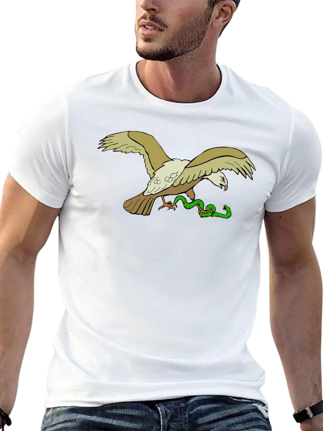 Eagle & Snake Graphic T-Shirt - Black