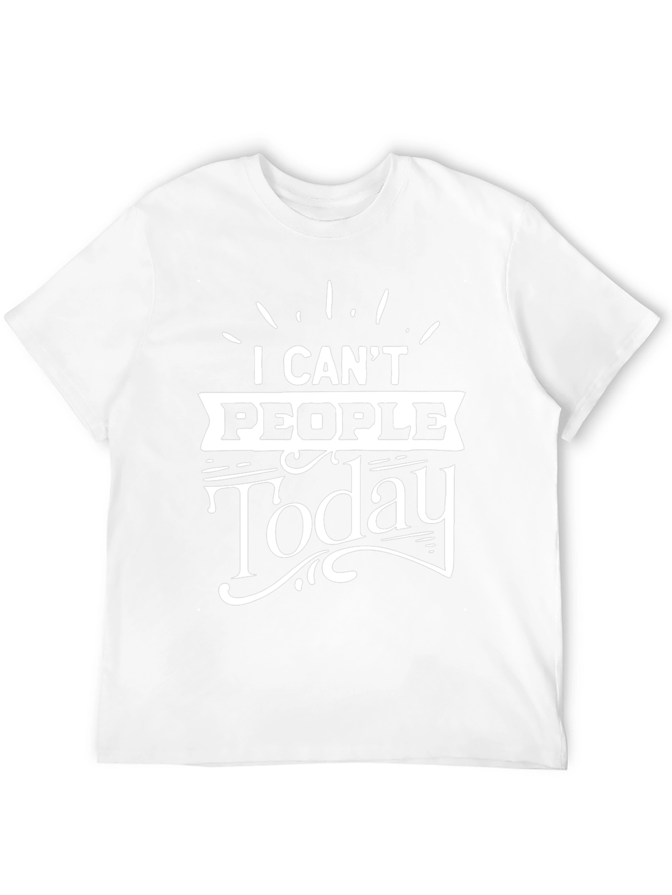 I Cant People Today Black Graphic Tee