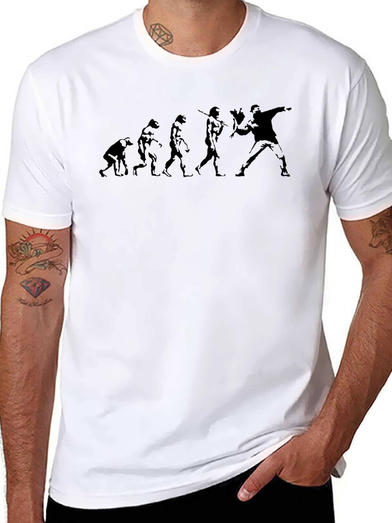 Evolution of Throwing T-Shirt - Black