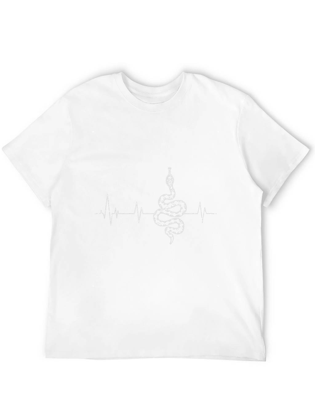 Snake Heartbeat Graphic Tee - Stylish Black T-Shirt