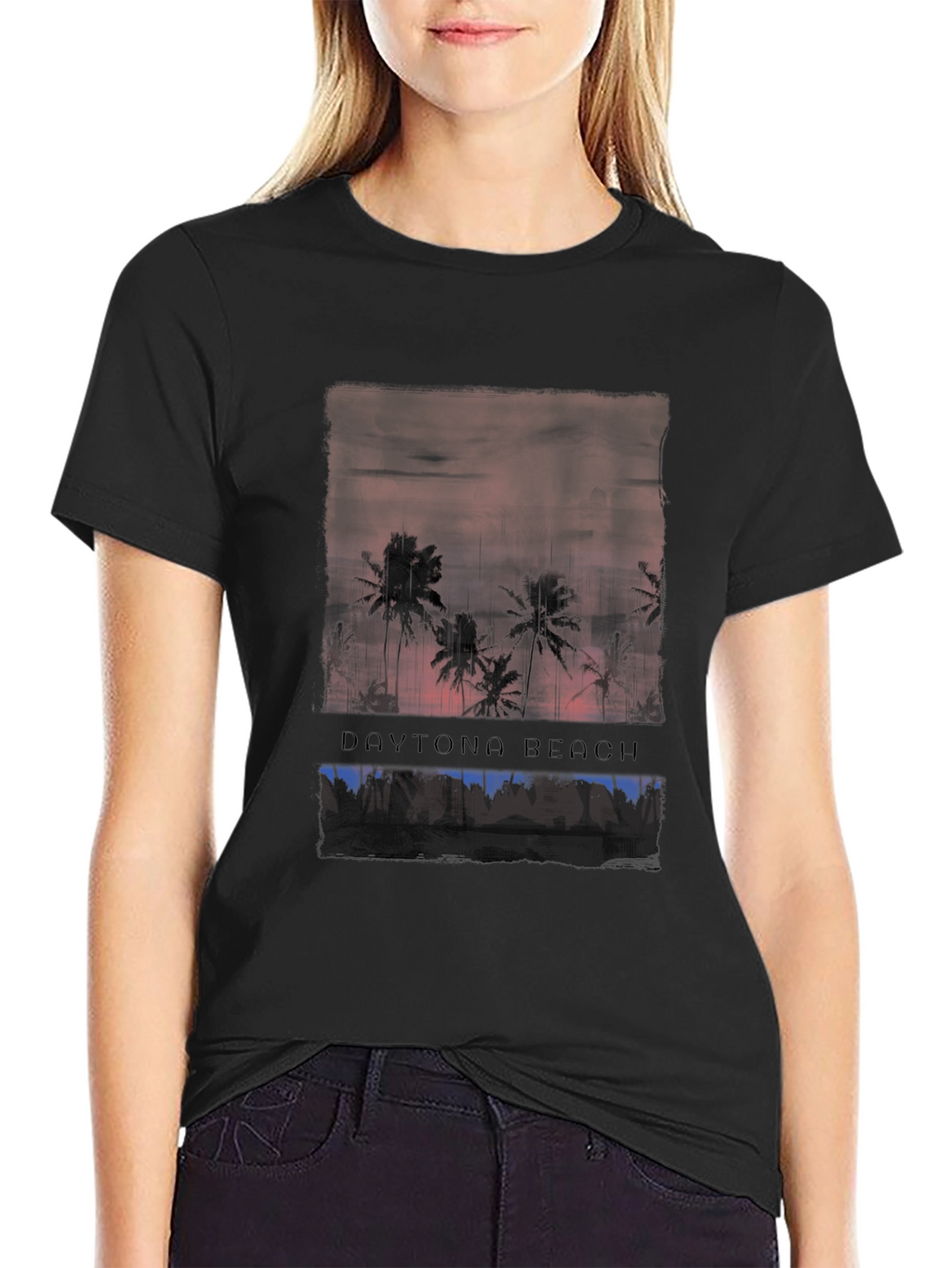 Daytona Beach Palm Tree Graphic T-Shirt