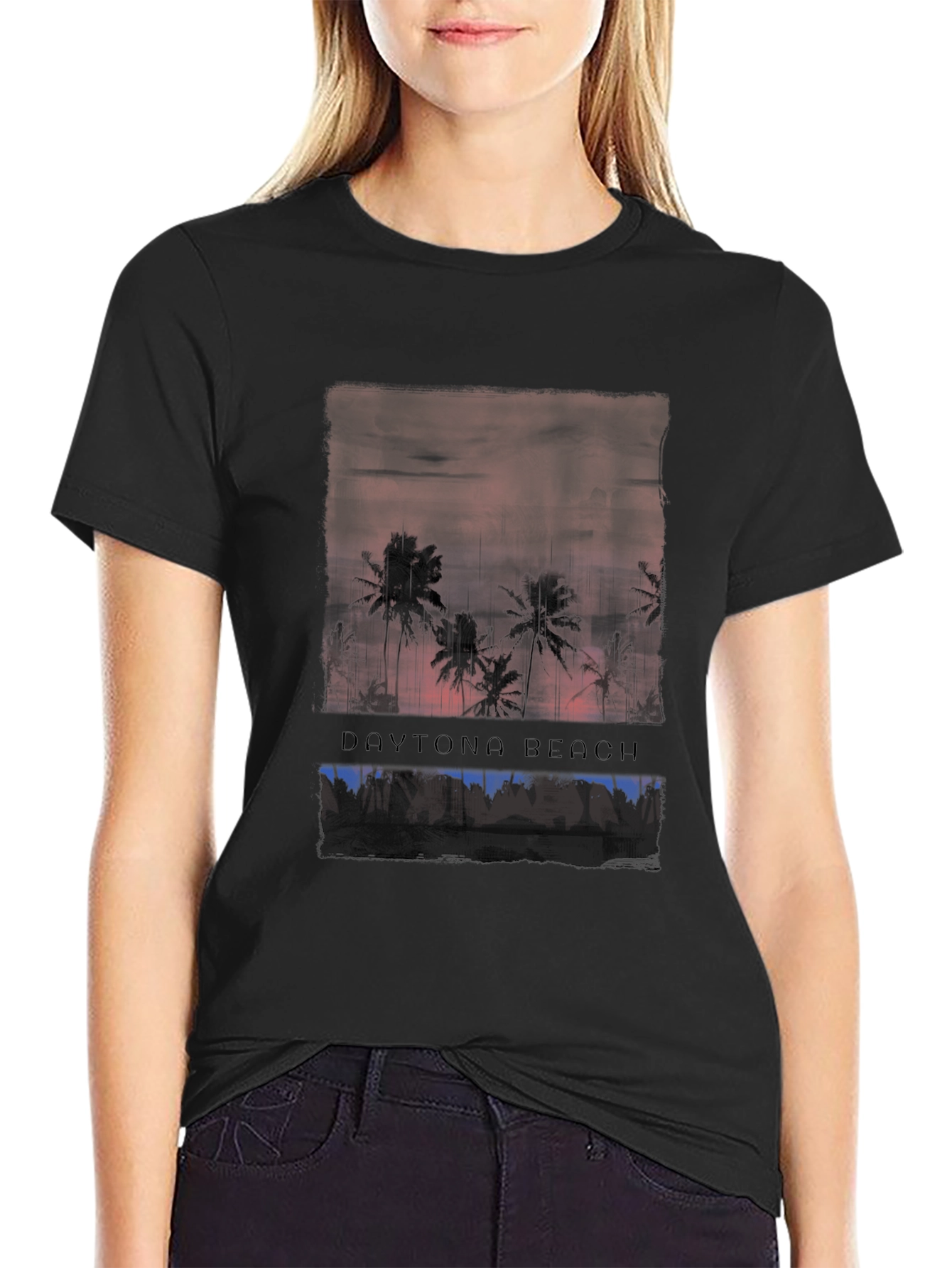 Daytona Beach Palm Tree Graphic T-Shirt