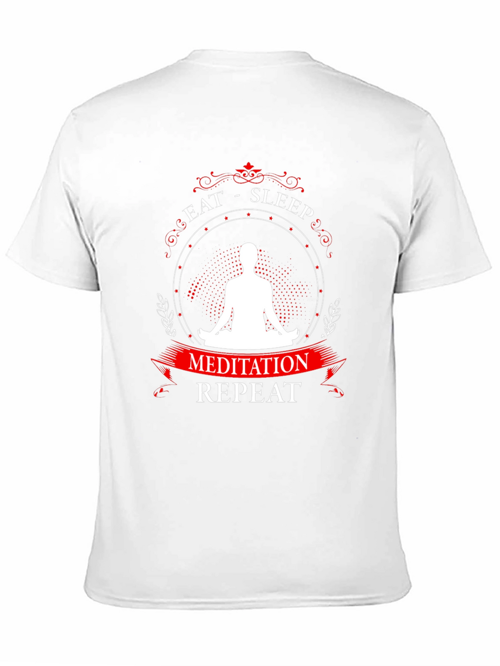 Eat Sleep Meditation Repeat Graphic T-Shirt