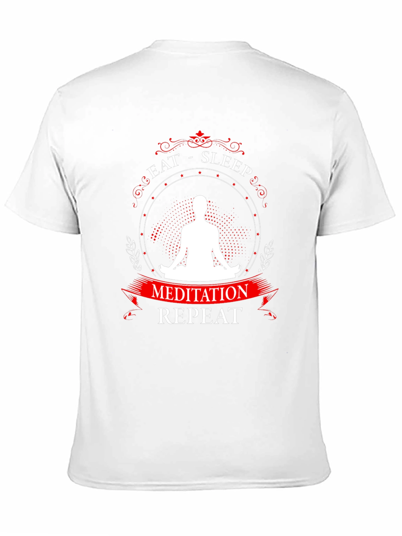 Eat Sleep Meditation Repeat Graphic T-Shirt