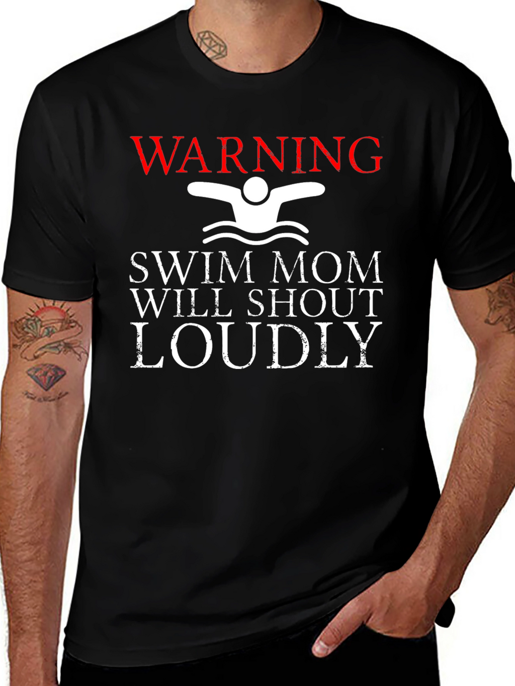 Swim Mom Warning T-Shirt