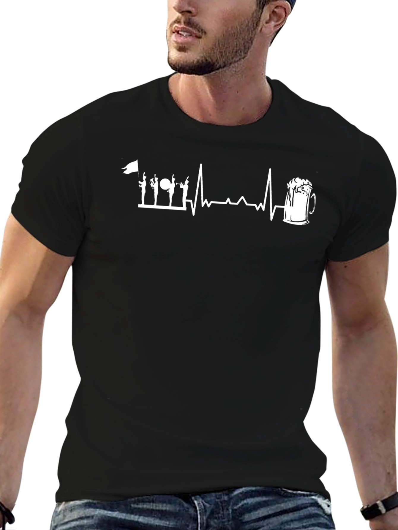 Marching Band & Beer Heartbeat T-Shirt