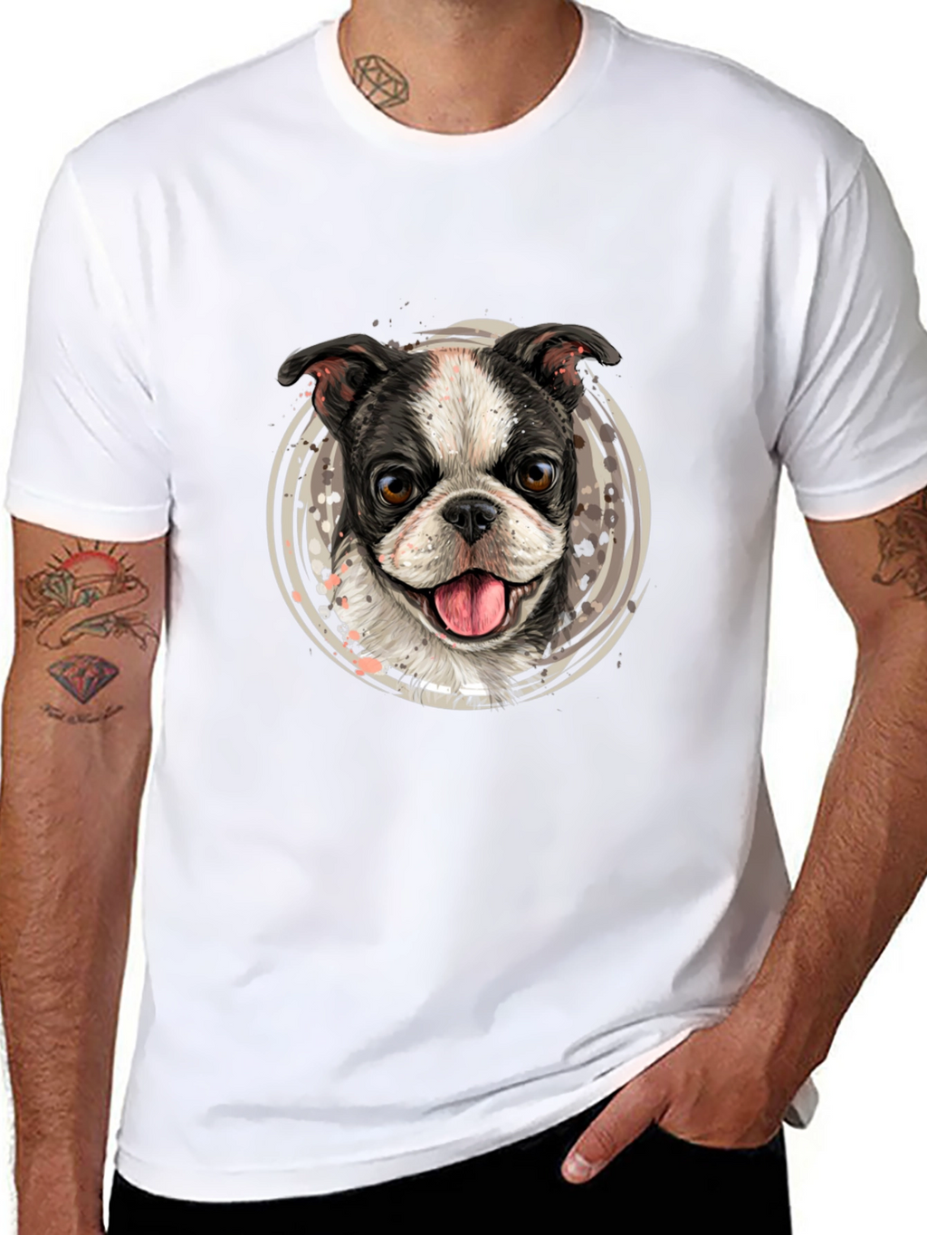 Boston Terrier Dog Graphic T-Shirt