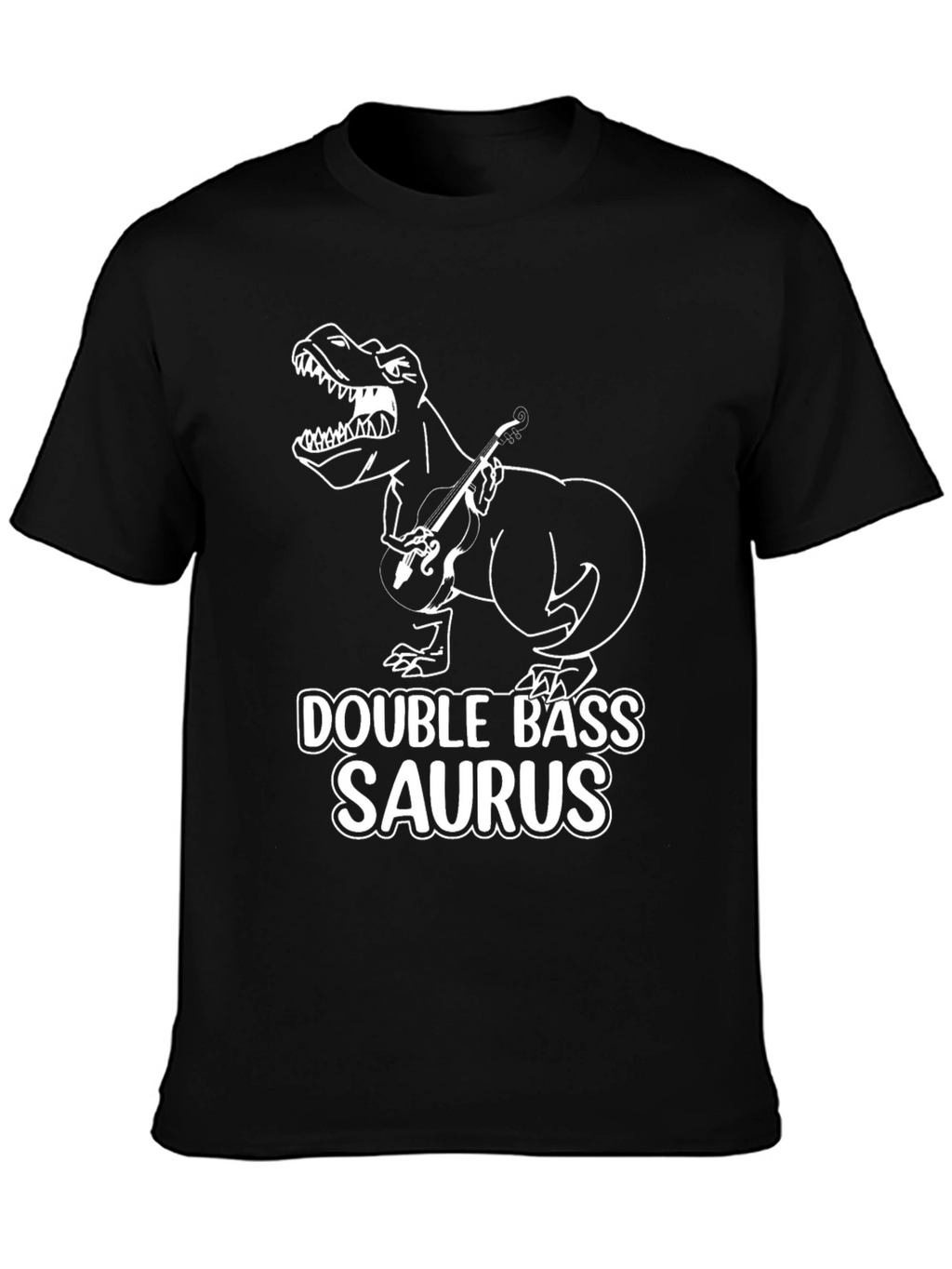 Double Bass Saurus T-Shirt - Musician Dinosaur Tee