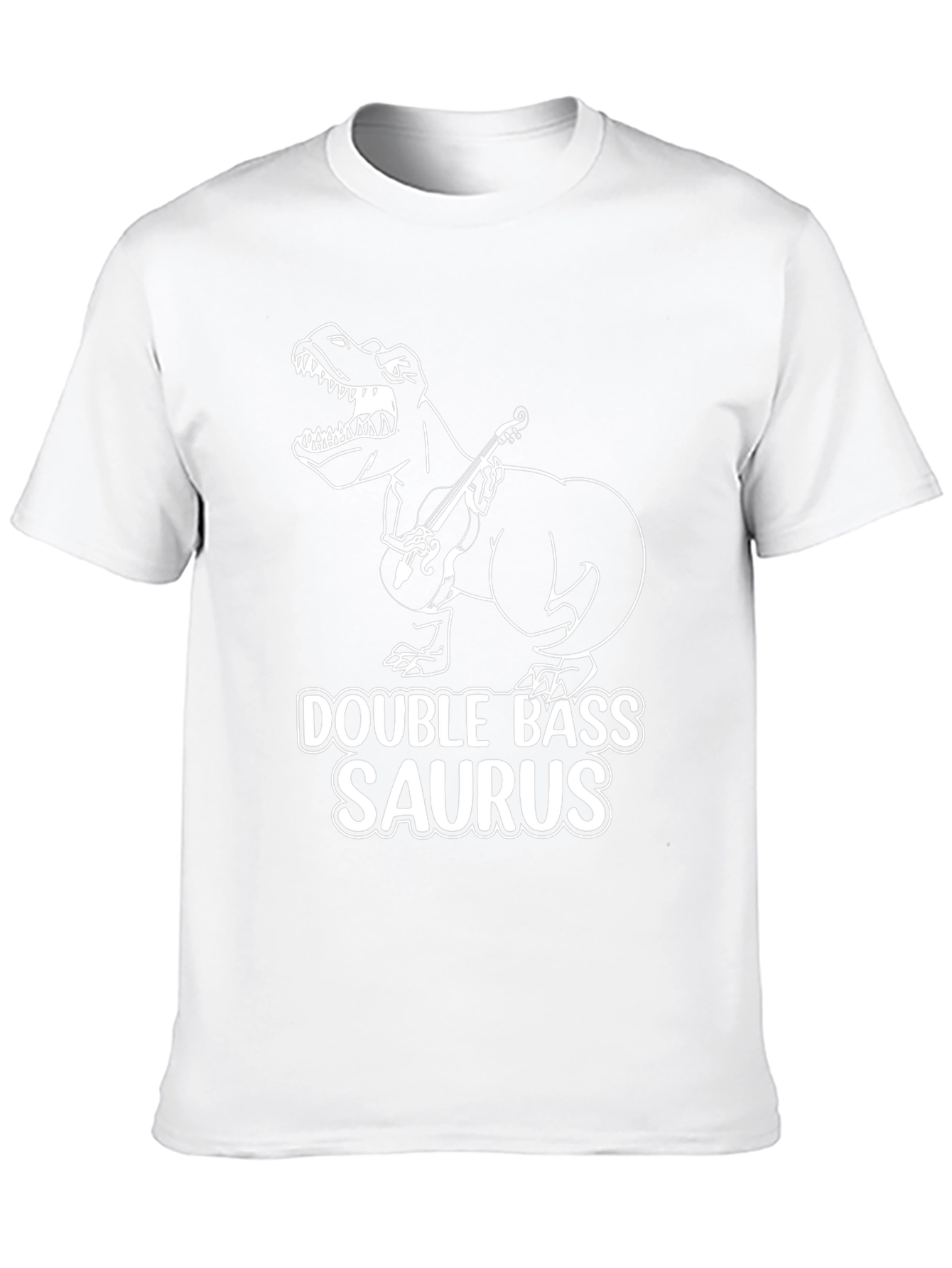 Double Bass Saurus T-Shirt - Musician Dinosaur Tee