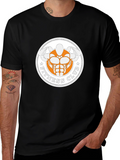 Fitness Club Graphic Print Black T-Shirt