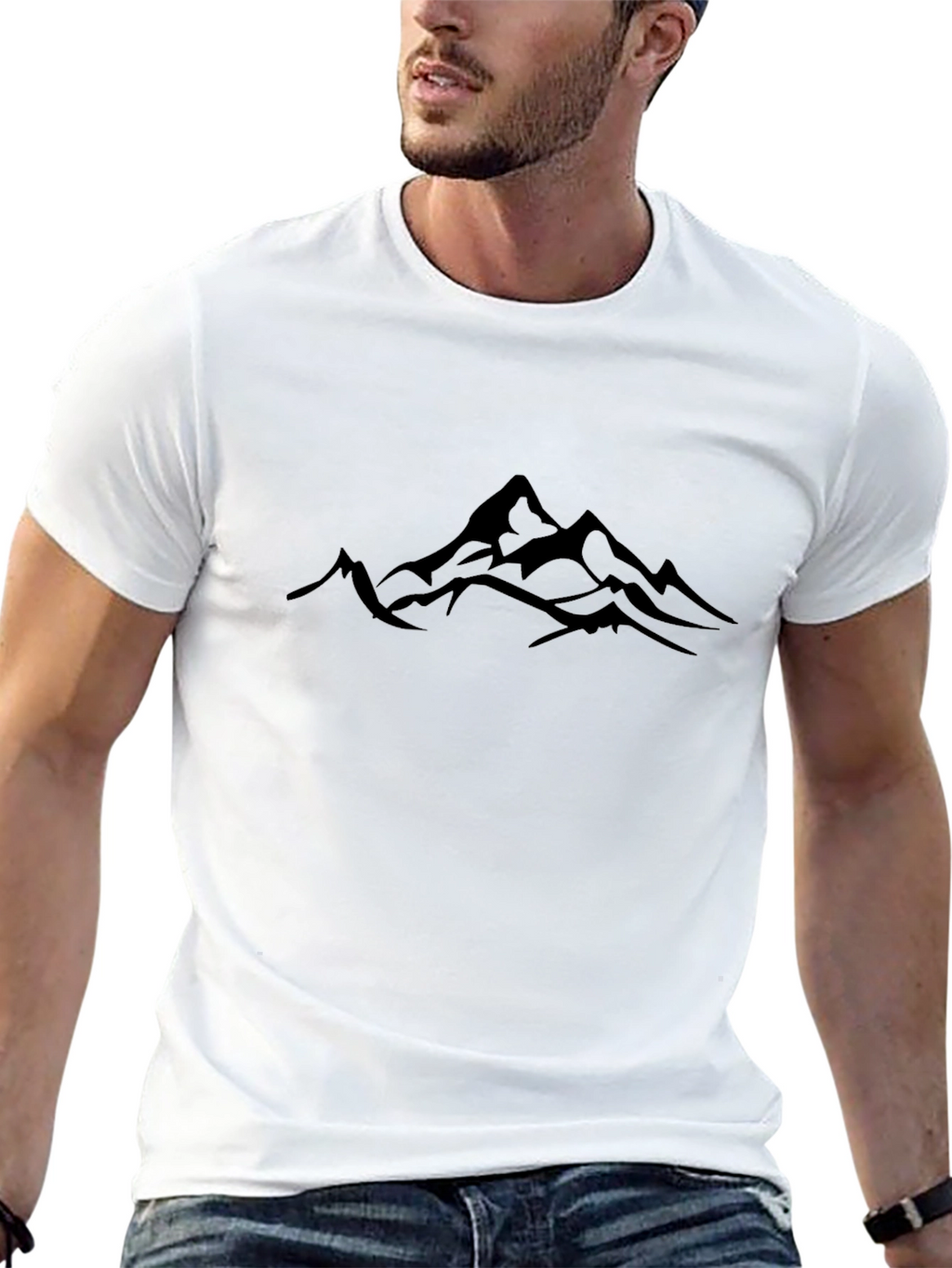 Mountain Silhouette Black T-Shirt