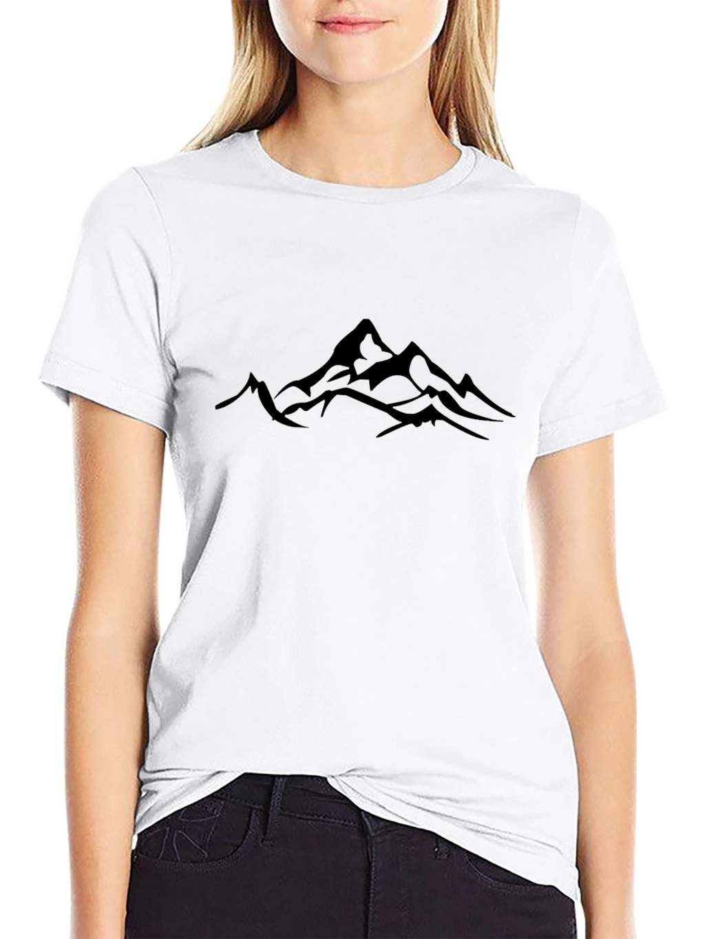 Mountain Silhouette Black T-Shirt