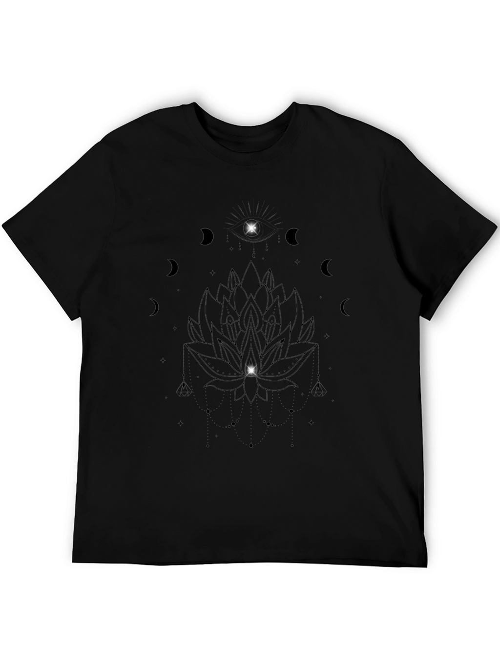 Mystic Lotus Black T-Shirt