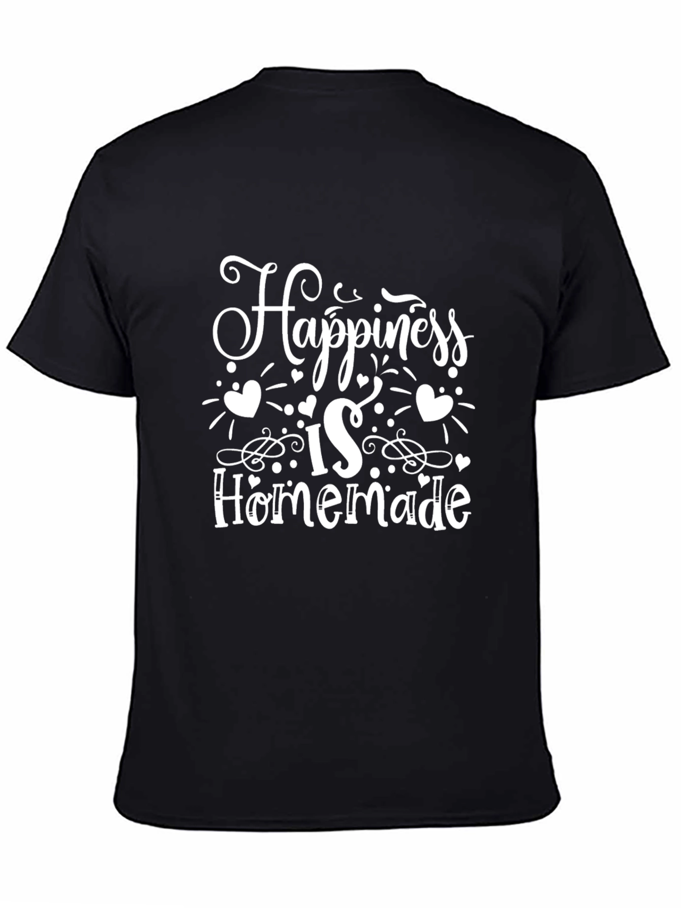 Happiness is Homemade Black Graphic Tee