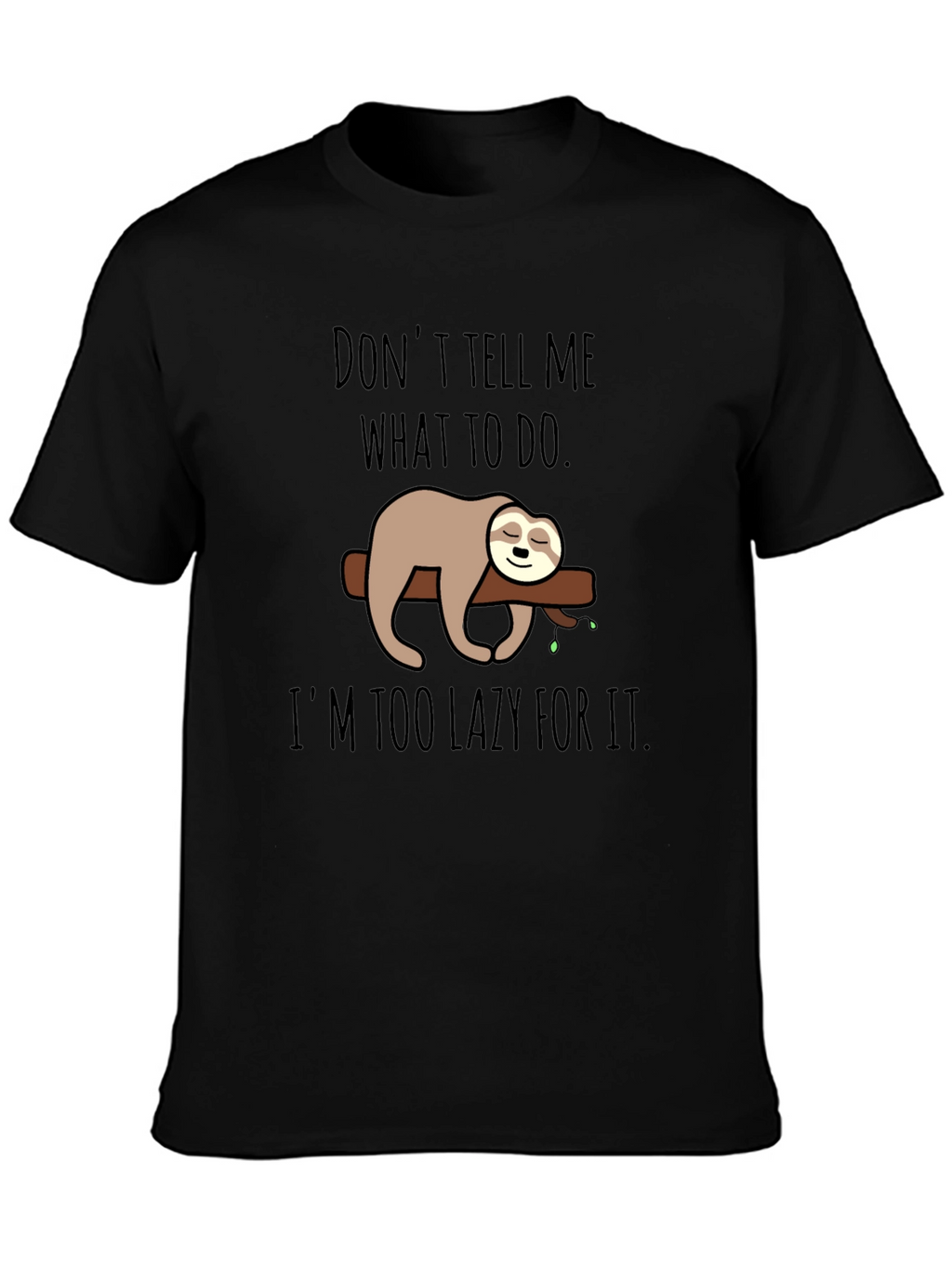 Lazy Sloth Graphic T-Shirt - Funny Relaxed Tee