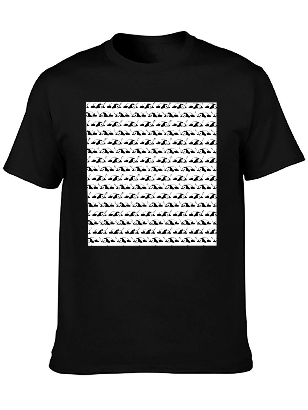 Panda Patterned Graphic Tee - Soft Cotton Casual Shirt