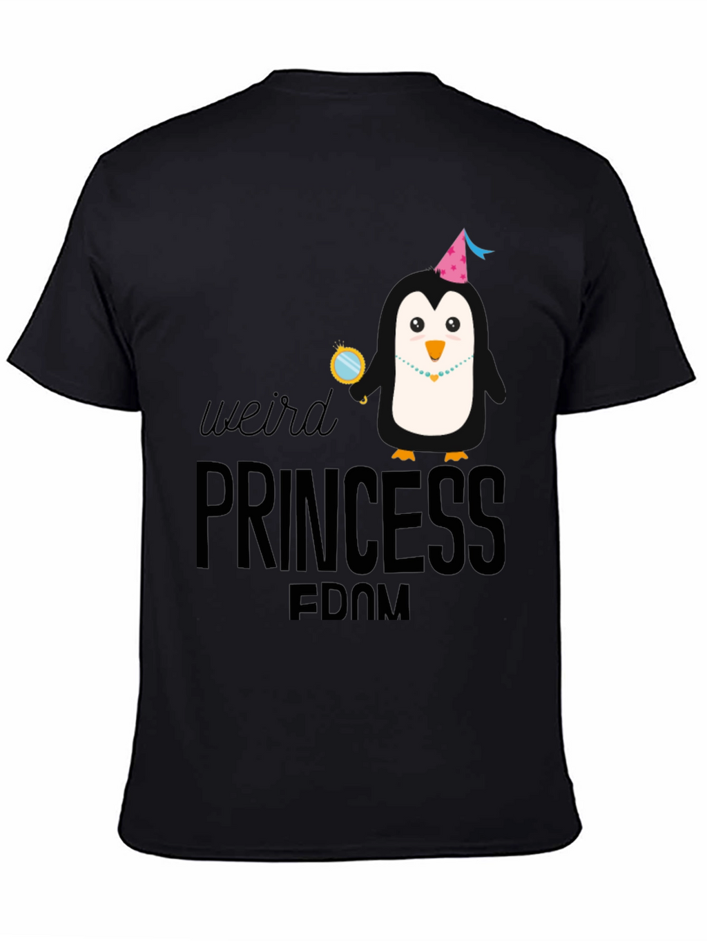 Weird Princess Penguin Graphic T-Shirt