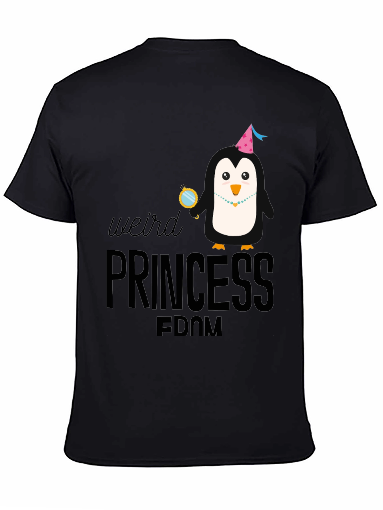 Weird Princess Penguin Graphic T-Shirt