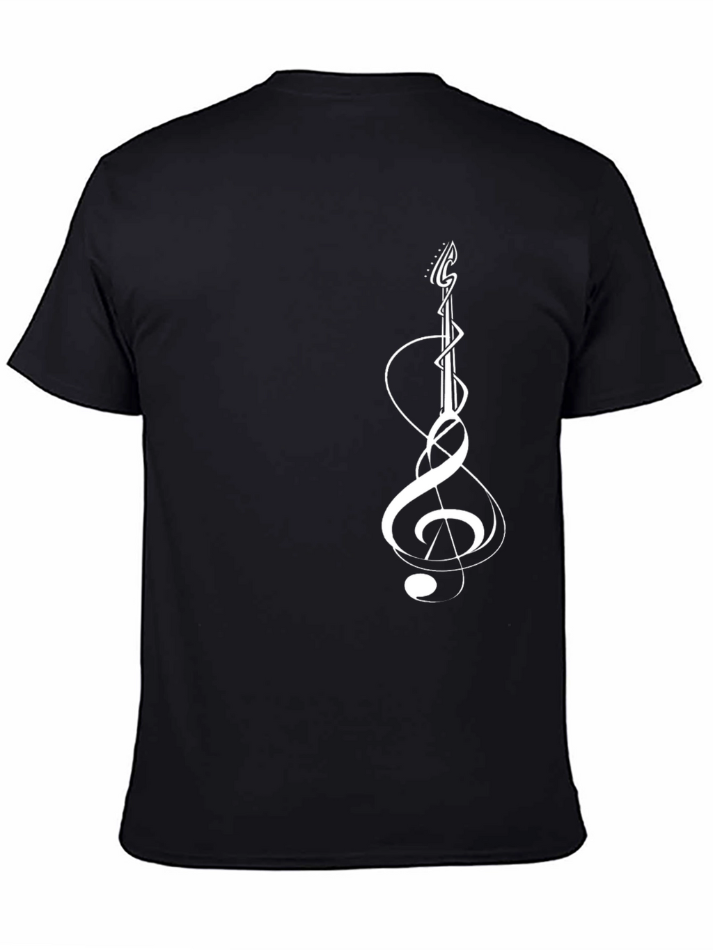 Musical Guitar Clef Graphic Tee - Soft Cotton
