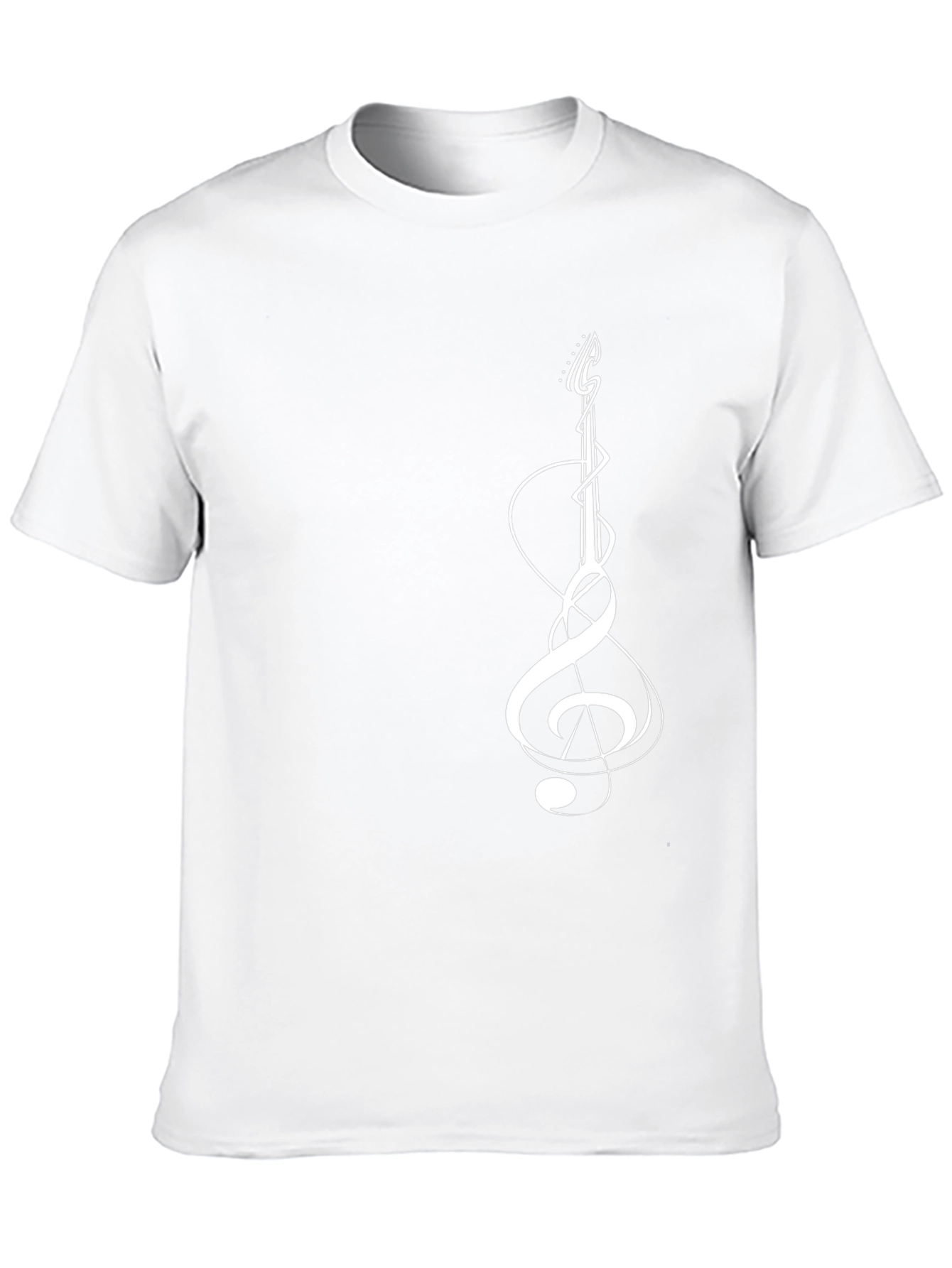 Musical Guitar Clef Graphic Tee - Soft Cotton